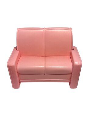 Dollhouse Sofa Couch Miniature Pink 6 x 5"